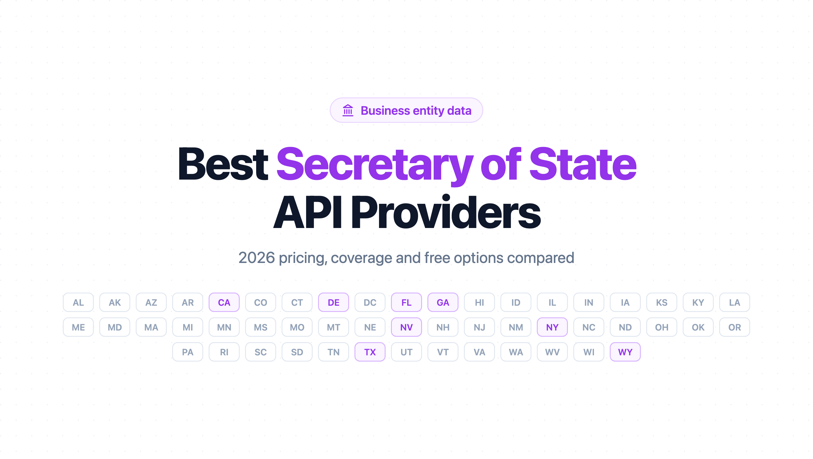 Best Secretary of State API Providers (2026 Pricing)